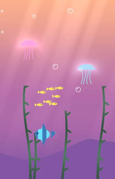 A finished coral reef scene